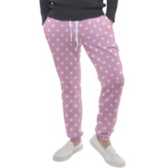 Pois Blanc/rose Men s Jogger Sweatpants by kcreatif