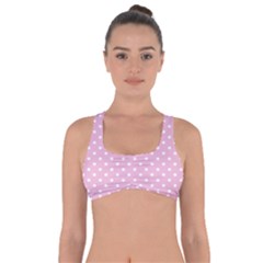 Pois Blanc/rose Got No Strings Sports Bra by kcreatif