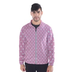 Pois Blanc/rose Men s Windbreaker by kcreatif