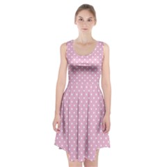 Pois Blanc/rose Racerback Midi Dress by kcreatif