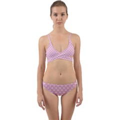 Pois Blanc/rose Wrap Around Bikini Set by kcreatif