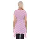 Pois Blanc/Rose Short Sleeve Side Drop Tunic View2