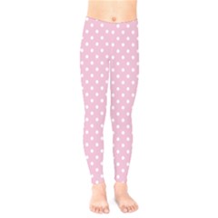 Pois Blanc/rose Kids  Leggings by kcreatif