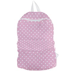 Pois Blanc/rose Foldable Lightweight Backpack by kcreatif