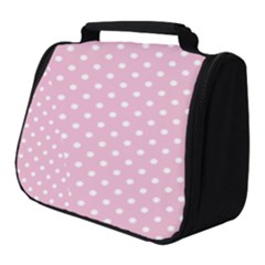 Pois Blanc/rose Full Print Travel Pouch (small) by kcreatif