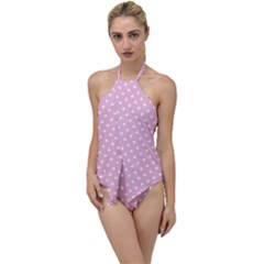 Pois Blanc/rose Go With The Flow One Piece Swimsuit by kcreatif