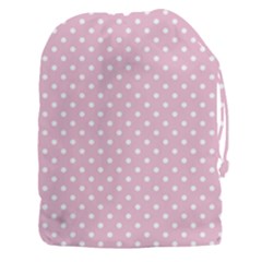 Pois Blanc/rose Drawstring Pouch (3xl) by kcreatif