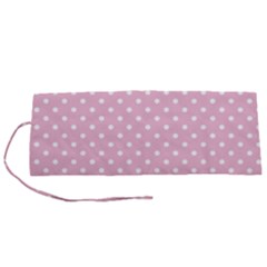 Pois Blanc/rose Roll Up Canvas Pencil Holder (s) by kcreatif