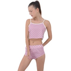 Pois Blanc/rose Summer Cropped Co-ord Set by kcreatif