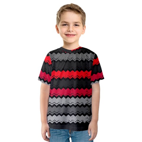 Chevrons Rose/gris Kids  Sport Mesh Tee by kcreatif