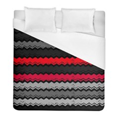 Chevrons Rose/gris Duvet Cover (full/ Double Size)