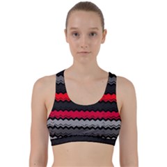 Chevrons Rose/gris Back Weave Sports Bra by kcreatif