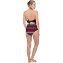 Chevrons Rose/Gris Scallop Top Cut Out Swimsuit View2