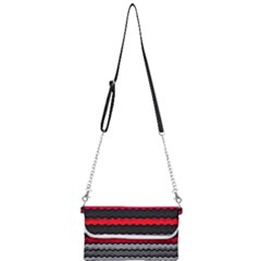 Chevrons Rose/gris Mini Crossbody Handbag by kcreatif