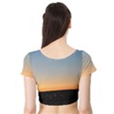 Photo Coucher du soleil Bleu/Orange Short Sleeve Crop Top View2