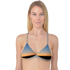 Photo Coucher Du Soleil Bleu/orange Reversible Tri Bikini Top by kcreatif