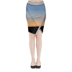 Photo Coucher Du Soleil Bleu/orange Midi Wrap Pencil Skirt by kcreatif