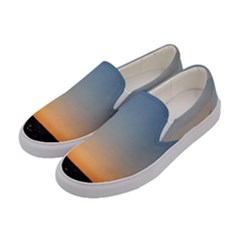 Photo Coucher Du Soleil Bleu/orange Women s Canvas Slip Ons by kcreatif