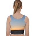 Photo Coucher du soleil Bleu/Orange Velvet Racer Back Crop Top View2