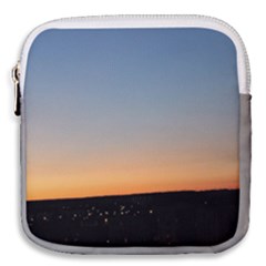 Photo Coucher Du Soleil Bleu/orange Mini Square Pouch by kcreatif