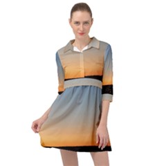 Photo Coucher Du Soleil Bleu/orange Mini Skater Shirt Dress by kcreatif