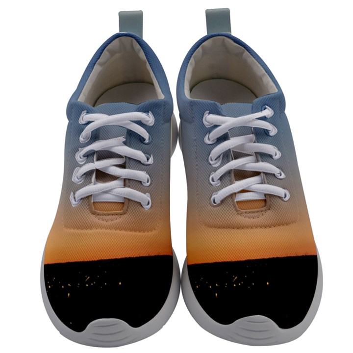 Photo Coucher du soleil Bleu/Orange Mens Athletic Shoes