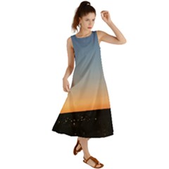 Photo Coucher Du Soleil Bleu/orange Summer Maxi Dress by kcreatif