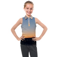 Photo Coucher Du Soleil Bleu/orange Kids  Sleeveless Polo Tee