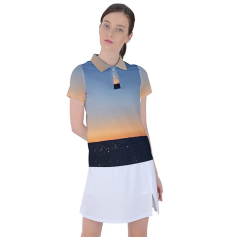 Photo Coucher Du Soleil Bleu/orange Women s Polo Tee by kcreatif