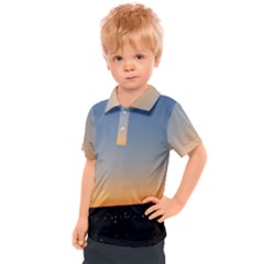 Photo Coucher Du Soleil Bleu/orange Kids  Polo Tee