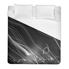 Photo Lumière Noir/gris Duvet Cover (full/ Double Size) by kcreatif