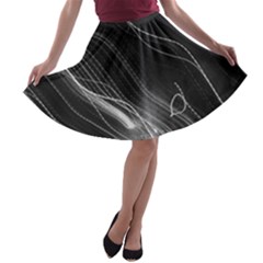 Photo Lumière Noir/gris A-line Skater Skirt by kcreatif