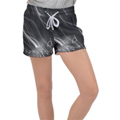 Photo Lumière Noir/gris Women s Velour Lounge Shorts by kcreatif