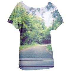 Photo Vue Sur Forêt  Women s Oversized Tee by kcreatif