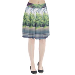 Photo Vue Sur Forêt  Pleated Skirt by kcreatif