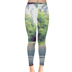 Photo Vue Sur Forêt  Inside Out Leggings by kcreatif