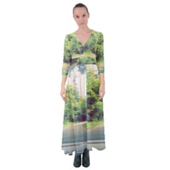 Photo Vue Sur Forêt  Button Up Maxi Dress