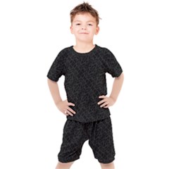 Pattern Abstrait Blanc/noir Kids  Tee And Shorts Set by kcreatif