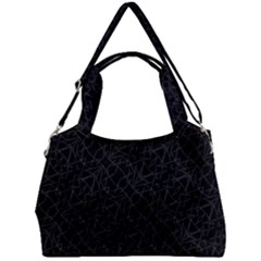 Pattern Abstrait Blanc/noir Double Compartment Shoulder Bag by kcreatif