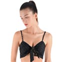 Pattern Abstrait Blanc/Noir Woven Tie Front Bralet View1