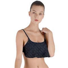 Pattern Abstrait Blanc/noir Layered Top Bikini Top 