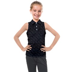 Pattern Abstrait Blanc/noir Kids  Sleeveless Polo Tee