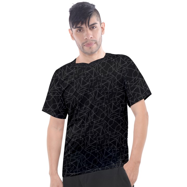 Pattern Abstrait Blanc/Noir Men s Sport Top