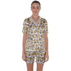 Zappwaits 88 Satin Short Sleeve Pyjamas Set by zappwaits