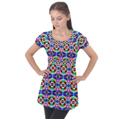 Ab 139 Puff Sleeve Tunic Top by ArtworkByPatrick