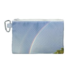 Double Rainbow On The Ocean In Puerto Rico Canvas Cosmetic Bag (medium) by StarvingArtisan