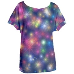 Abstract Background Graphic Space Women s Oversized Tee