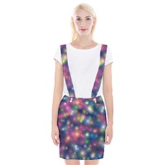 Abstract Background Graphic Space Braces Suspender Skirt by Bajindul