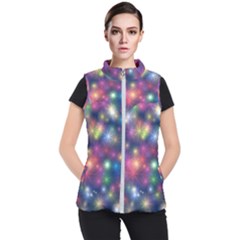 Abstract Background Graphic Space Women s Puffer Vest