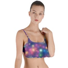 Abstract Background Graphic Space Layered Top Bikini Top 